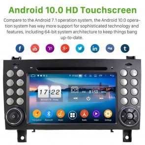 Mercedes SLK R171 Android 10.0 Autoradio DVD GPS avec 8-Core 4Go+64Go Bluetooth Parrot Telecommande au Volant Micro DSP CD SD USB DAB 4G WiFi TV OBD2 CarPlay - 8