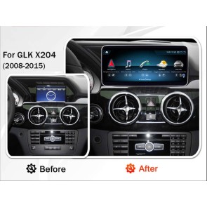 Mercedes GLK X204 Android 13 Autoradio DVD GPS Navigation avec 8-Core 8Go+256Go Écran Tactile Bluetooth 5.0 Telecommande au Volant DSP SWC DAB WiFi 4G LTE CarPlay - 12,5