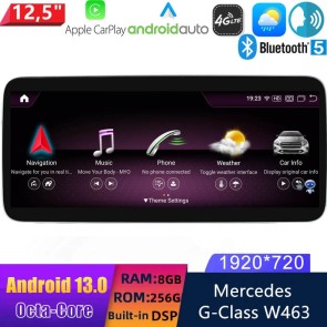 12,5" Android 13.0 Autoradio Lecteur Multimédia Stéréo pour Mercedes Classe G W463 (2013-2018)-1