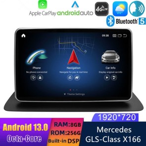 Mercedes GLE W166/GLS X166 Android 13 Autoradio DVD GPS Navigation avec 8-Core 8Go+256Go Écran Tactile Bluetooth 5.0 Telecommande au Volant DSP SWC DAB WiFi 4G LTE CarPlay - 9