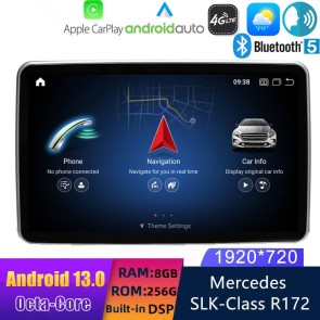 9" Android 13.0 Autoradio Lecteur Multimédia Stéréo pour Mercedes SLK R172 (2011-2015)-1