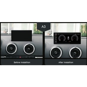 Audi A3 Android 10 Autoradio DVD GPS Navigation avec Octa-Core 8Go+64Go Écran Tactile Bluetooth Telecommande au Volant DAB RDS SD USB AUX WiFi MirrorLink OBD2 CarPlay - 10,25