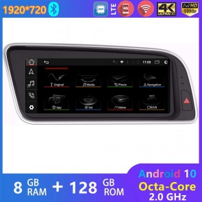 8,8" Android 10.0 Autoradio Lecteur DVD GPS Compatible pour Audi Q5 8R (De 2008)-1