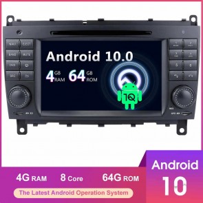 7" Android 10.0 Autoradio Lecteur DVD GPS Compatible pour Mercedes CLK W209 (2005-2012)-1