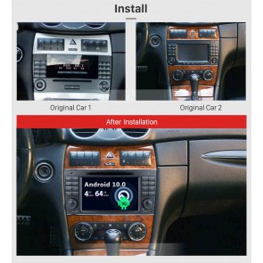 Mercedes CLK W209 Android 10.0 Autoradio DVD GPS Navigation avec Octa-Core 4Go+64Go Écran Tactile Bluetooth Telecommande au Volant DAB SD USB AUX WiFi TV OBD2 CarPlay - 7