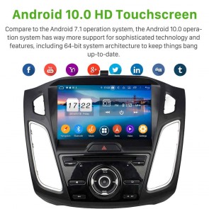 Ford Focus 3 Android 10.0 Autoradio DVD GPS avec 8-Core 4Go+64Go Bluetooth Parrot Telecommande au Volant Micro DSP CD SD USB DAB 4G LTE WiFi MirrorLink OBD2 CarPlay - 9