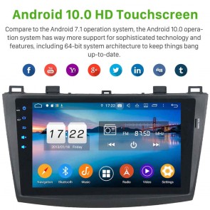 9" Android 10.0 Lecteur DVD GPS Radio Stéréo Navigation pour Mazda 3 (2009-2013)-1