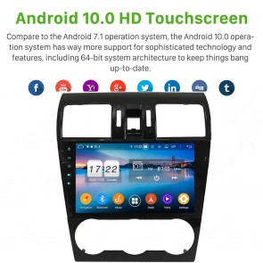 9" Android 10.0 Lecteur DVD GPS Radio Stéréo Navigation pour Subaru Forester (2013-2018)-1