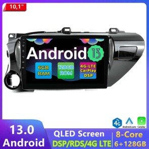 10" Android 13 Autoradio Lecteur DVD GPS Compatible pour Toyota Hilux (2016-2020)-1