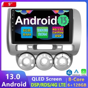 9" Android 13 Autoradio Lecteur DVD GPS Compatible pour Honda Jazz (2002-2007)-1