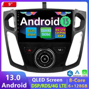 9" Android 13 Autoradio Lecteur DVD GPS Compatible pour Ford Focus 3 MK3 (2011-2018)-1