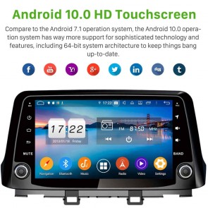 9" Android 10.0 Lecteur DVD GPS Radio Stéréo Navigation pour Hyundai Kona (2017-2020)-1