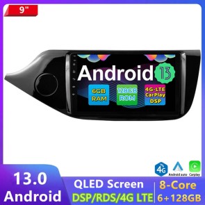 9" Android 13 Autoradio Lecteur DVD GPS Compatible pour Kia Ceed (2012-2018)-1