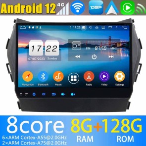 9" Android 13.0 Lecteur DVD GPS Radio Stéréo Navigation pour Hyundai Santa Fe (2013-2018)-1