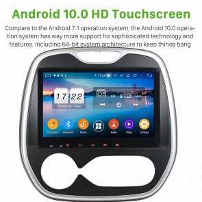 9" Android 10.0 Lecteur DVD GPS Radio Stéréo Navigation pour Renault Captur (Climatisation automatique) (De 2013)-1