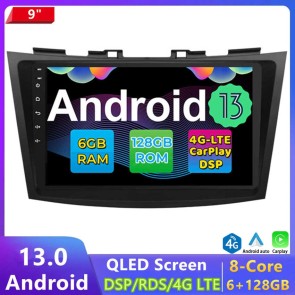 9" Android 13 Autoradio Lecteur DVD GPS Compatible pour Suzuki Swift 4 (2011-2017)-1
