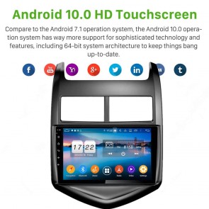 9" Android 10.0 Lecteur DVD GPS Radio Stéréo Navigation pour Chevrolet Aveo (2011-2015)-1