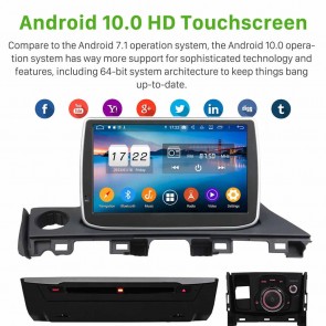 9" Android 10.0 Lecteur DVD GPS Radio Stéréo Navigation pour Mazda 6 (2015-2018)-1