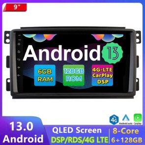 9" Android 13 Autoradio Lecteur DVD GPS Compatible pour Smart ForTwo (2005-2010)-1