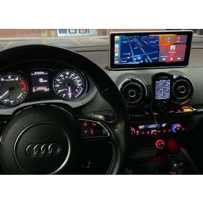 Audi A3 Android 12 Autoradio Multimédia GPS avec 8-Core 4Go+64Go Écran Tactile Bluetooth Main Libre Micro DAB USB SWC WiFi 4G LTE CarPlay Android Auto - 10,25