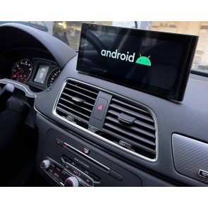 Audi Q3 Android 12 Autoradio Multimédia GPS avec 8-Core 4Go+64Go Écran Tactile Bluetooth Main Libre Micro DAB USB SWC WiFi 4G LTE CarPlay Android Auto - 10,25