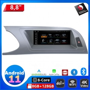 8,8" Android 11 Autoradio Stéréo GPS Navigation Lecteur DVD de Voiture pour Audi S4 B8 8K (De 2009)-1