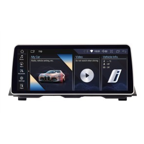 BMW Série 5 F10 Android 12 Autoradio Multimédia GPS avec 8-Core 8Go+128Go Écran Tactile Bluetooth Main Libre Micro DAB DSP WiFi 4G LTE CarPlay Android Auto - 12,3