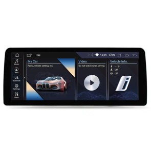 BMW Série 3 F30 Android 13 Autoradio Multimédia GPS avec 8-Core 8Go+128Go Écran Tactile Bluetooth Main Libre Micro DAB DSP WiFi 4G LTE CarPlay Android Auto - 12,3