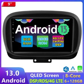 9" Android 13 Autoradio Lecteur DVD GPS Compatible pour Fiat 500X (De 2014)-1