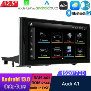 12,5" Android 13.0 Autoradio Lecteur Multimédia Stéréo pour Audi A1 (2010-2018)-1