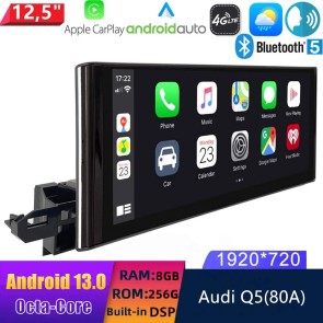 12,5" Android 13.0 Autoradio Lecteur Multimédia Stéréo pour Audi Q5 80A (2017-2021)-1