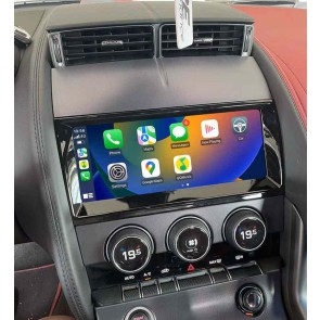 Jaguar F-Type Android 13.0 Autoradio Multimédia GPS avec 8-Core 4Go+64Go Commande au volant et Kit mains libres Bluetooth DAB DSP RDS USB 4G LTE WiFi CarPlay Sans fil - 10,25