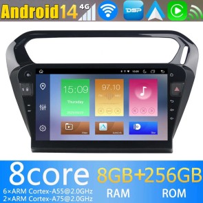 10" Android 14 Autoradio Stéréo de Voiture Multimédia GPS Navigation pour Citroën C-Elysée (De 2013)-1