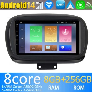 9" Android 14 Autoradio Stéréo de Voiture Multimédia GPS Navigation pour Fiat 500X (2014-2020)-1