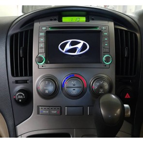 Hyundai H1 Android 14.0 Autoradio DVD GPS avec 8G+256G Bluetooth DAB USB DSP 4G WiFi Caméra 360° CarPlay Android Auto - Android 14 Autoradio Stéréo de Voiture Multimédia GPS Navigation pour Hyundai H1 (2007-2016)