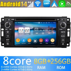7" Android 14 Autoradio Stéréo de Voiture Multimédia GPS Navigation pour Dodge Journey (2008-2011)-1