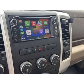 Dodge RAM Android 14.0 Autoradio DVD GPS avec 8G+256G Bluetooth DAB USB DSP 4G WiFi Caméra 360° CarPlay Android Auto - Android 14 Autoradio Stéréo de Voiture Multimédia GPS Navigation pour Dodge RAM 1500/2500/3500 (De 2007)