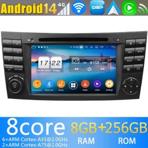 Mercedes CLS W219 Android 13.0 Autoradio DVD GPS avec 8Go+128Go Bluetooth Telecommande au Volant DSP USB DAB 4G WiFi OBD2 CarPlay - 8