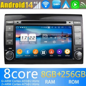 7" Android 14 Autoradio Stéréo de Voiture Multimédia GPS Navigation pour Fiat Bravo (2007-2014)-1