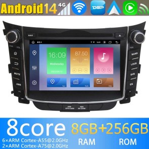 7" Android 14 Autoradio Stéréo de Voiture Multimédia GPS Navigation pour Hyundai i30 (2011-2017)-1