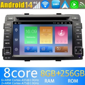 7" Android 14 Autoradio Stéréo de Voiture Multimédia GPS Navigation pour Kia Sorento (2009-2012)-1
