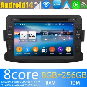 7" Android 14 Autoradio Stéréo de Voiture Multimédia GPS Navigation pour Dacia Duster (De 2010)-1