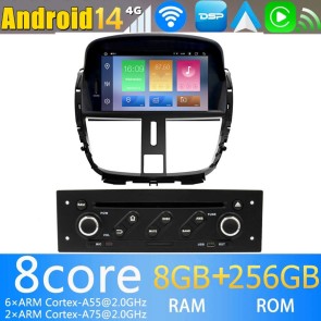 7" Android 14 Autoradio Stéréo de Voiture Multimédia GPS Navigation pour Peugeot 207 (2006-2015)-1