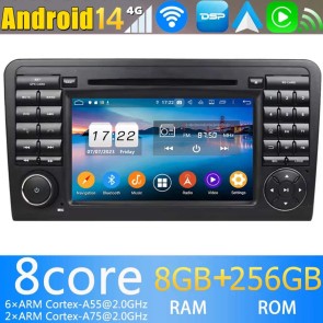 7" Android 13.0 Lecteur DVD GPS Radio Stéréo Navigation pour Mercedes GL X164 (2006-2012)-1
