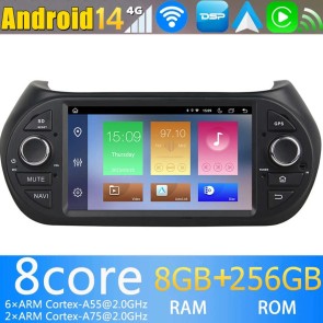 7" Android 14 Autoradio Stéréo de Voiture Multimédia GPS Navigation pour Fiat Qubo (2008-2017)-1