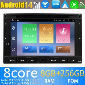 7" Android 14 Autoradio Stéréo de Voiture Multimédia GPS Navigation pour Peugeot 3008 (De 2008)-1
