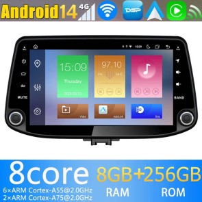 9" Android 14 Autoradio Stéréo de Voiture Multimédia GPS Navigation pour Hyundai i30 (2017-2021)-1