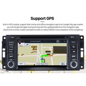 Jeep Liberty S300 Android 9.0 Autoradio GPS DVD avec HD Ecran tactile Support Smartphone Bluetooth kit main libre RDS CD SD USB DAB AUX 4G WiFi TV MirrorLink OBD2 CarPlay - S300 Android 9.0 Autoradio Lecteur DVD GPS Compatible pour Jeep Liberty (De 2008)