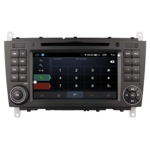 Mercedes CLK W209 S300 Android 9.0 Autoradio GPS DVD avec HD Ecran tactile Support Smartphone Bluetooth kit main libre RDS CD SD USB DAB AUX 4G WiFi TV OBD2 CarPlay - S300 Android 9.0 Autoradio Lecteur DVD GPS Compatible pour Mercedes CLK W209 (2004-2011)