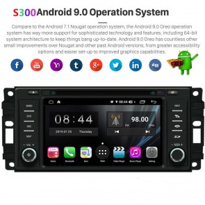 S300 Android 9.0 Autoradio Lecteur DVD GPS Compatible pour Jeep Commander (De 2008)-1
